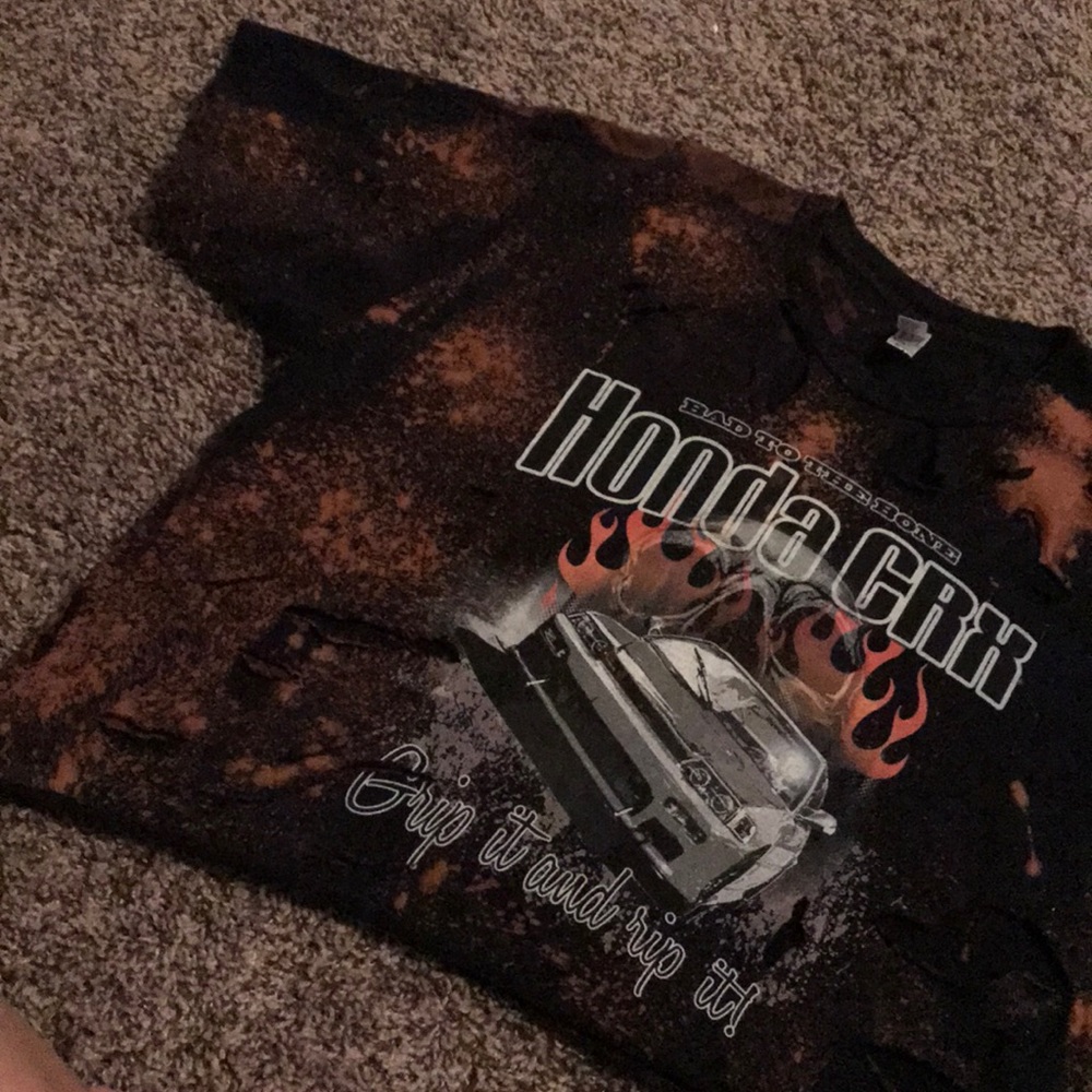 Distressed “honda crx” tee